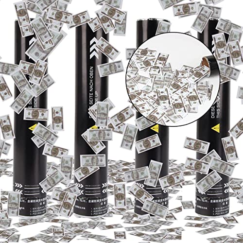 Cannone Spara Coriandoli*4, Taozoey Spara Coriandoli Laurea, Coriandoli Cannoni Popper, Spara Coriandoli, Coriandoli Matrimonio, Confetti per Compleanno, Tubo Sparacoriandoli(Dollari)