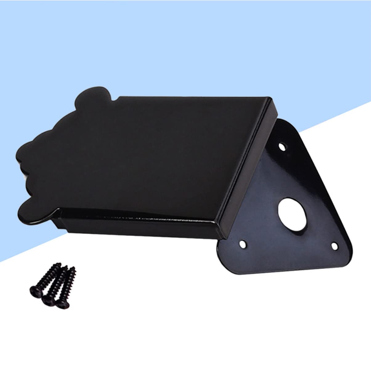 Metal Mandolin Tailpiece Schwarz Langlebiger Saitenhalter Mit Schrauben Für Mandolinen Und Gitarren Installieren Verbessert Und Sustain