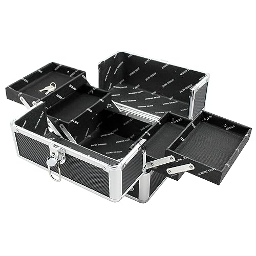 Maleta Profissional de Maquiagem Preto Jacki Design