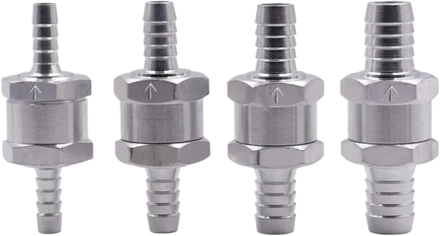 Non Return Check Valve 6/8/10/12mm Aluminium Alloy(2pcs 8mm)