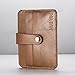 NUOYOU Handmade Genuine Leather Card Case Slim Handy Gift RFID Blocking Card Holder Minimalist Wallet for Men & Women Front Pocket Credit Card Holder (Sheepskin, Light Brown)