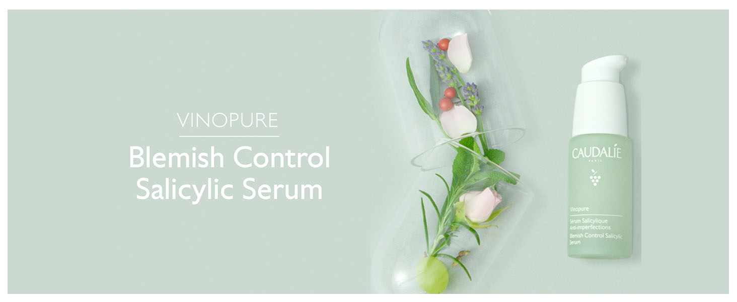 Caudalie Vinopure Natural Salicylic Acid Pore Minimizing Serum with Niacinamide, Skin Perfecting Serum - 30 mL