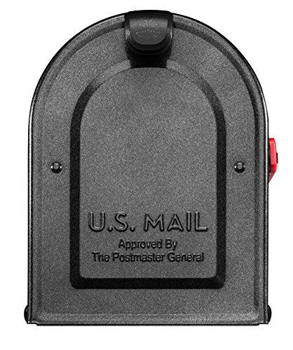 Image of ARCHITECTURAL MAILBOXES 7600P-10 MB1 Mailbox, Medium, Pewter | Galvanized steel build for outside with rust-resistant powder-coat finish and a magnetic door closure. USPS approved.