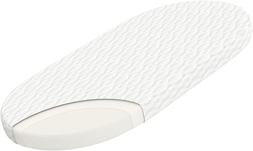 Colchón ovalado para moisés de 30 x 15 x 2 pulgadas, apto para Dream On Me Lacy portátil, Baby Delight Go Slumber & Beside Doze y la mayoría de