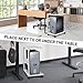 Bfttlity PC Stand Computer Tower Stand 2-Tier Metal CPU Holder with Locking Caster Wheels Suitable for Most PC (S,White)