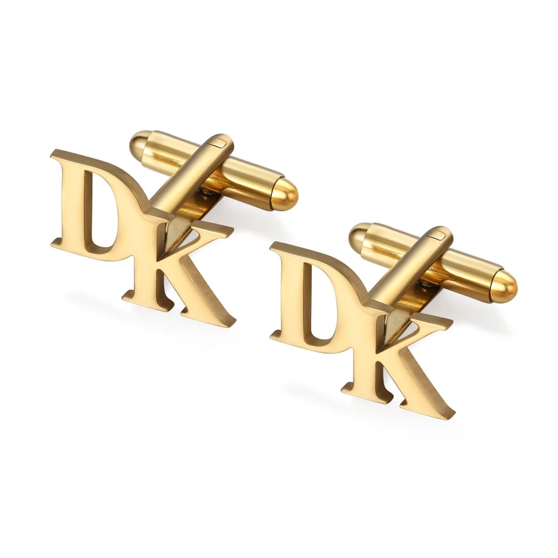 Personalized Initial Silver Initial Name Cufflinks for Men, Groom Wedding, Men's Shirt, Letter Custom, Groom Cufflinks, Custom Monogram Letters for Men's Formal