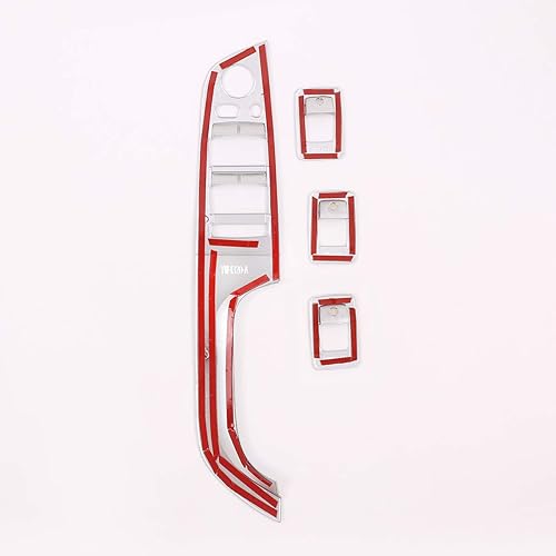 Miniatura 7 de YIWANG ABS cromo interruptor de elevación de la ventana del coche botón marco ajuste 4 unids para BMW serie 3 E90 2005-2012 mano izquierda coche