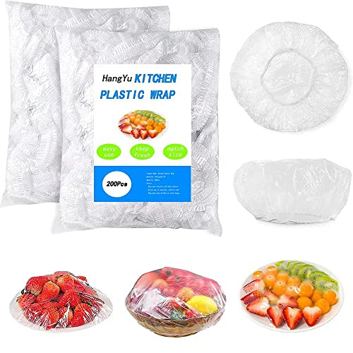 HangYu 200Pcs Bowl Covers Elastic Food Fresh Keeping Bag Dish Sealing Wrap Covers Sourdough Bread Proofing Basket Banneton Lids