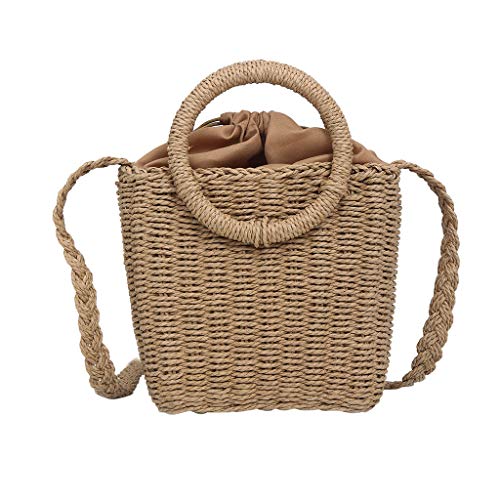 image for Vielgluck_Bag Handwoven Storage Bag with Adjustable Strap for Women, F