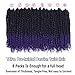 Bestlove Purple Passion Twist Crochet Hair 14 Inch 8 Packs Black Purple Pre Twisted Passion Twist Crochet Hair Prelooped Purple Ombre Crochet Twists Hair for Black Women