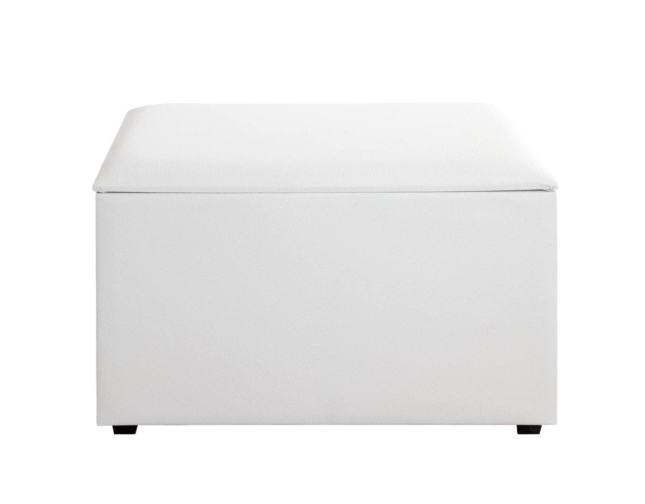 HAKU Sitztruhe weiß, Kunstleder, MDF - Maße: B 65 cm x H 42 cm x T 40 cm, Style: Modern