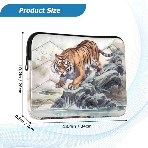 Funda para laptop con diseño de tigre vintage 13-14 pulgadas miniatura 3