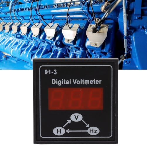 Medidor de Voltaje de Voltios, Mini Voltímetro Digital para Accesorios de Grupo Electrógeno de Gasolina 220V 380V Medidor de Voltaje Trifásico Monofásico