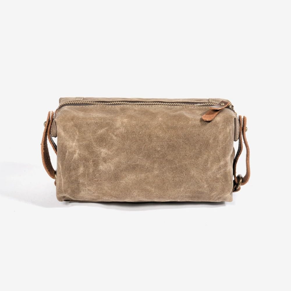 Neceser de Lona de Viaje para Hombre, Neceser Resistente al Agua para cosméticos, artículos de tocador, Afeitado, baño, artículos Esenciales de Viaje, Gran Capacidad