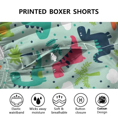 Image of Men's Boxer Shorts Cotton Loose Underwear with Button Fly