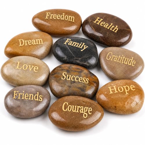 BigOtters Engraved Inspirational Encouragement Stones Gift