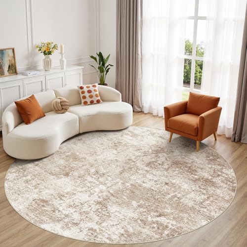 Micgeek 8ft Round Area Rug - 8X8 Abstract Washable Large