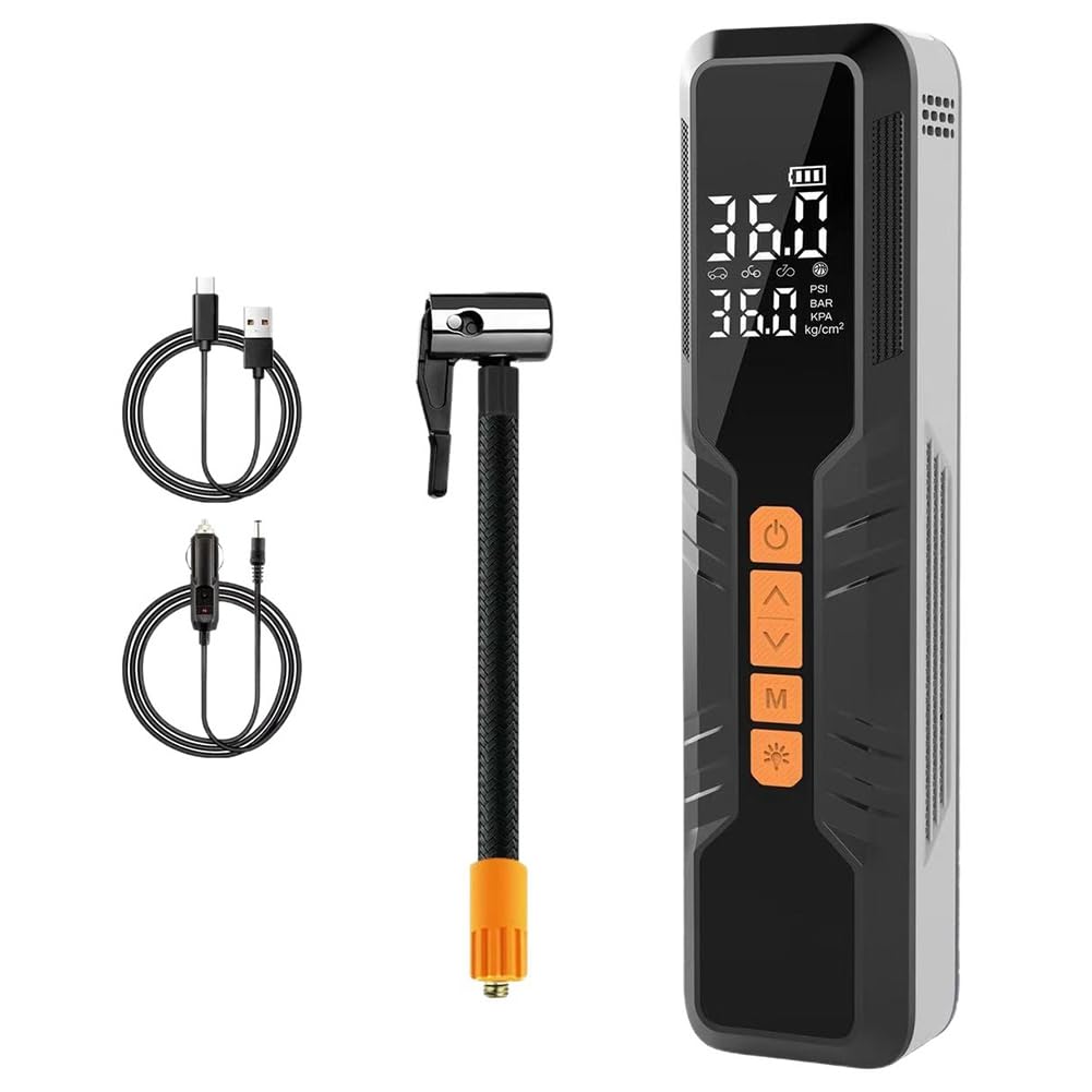 Jnchdghwa Air Compressor Car Tires Tire Inflator 150PSI Cordless Air Pump for Car Tires with Gauge & LED Light