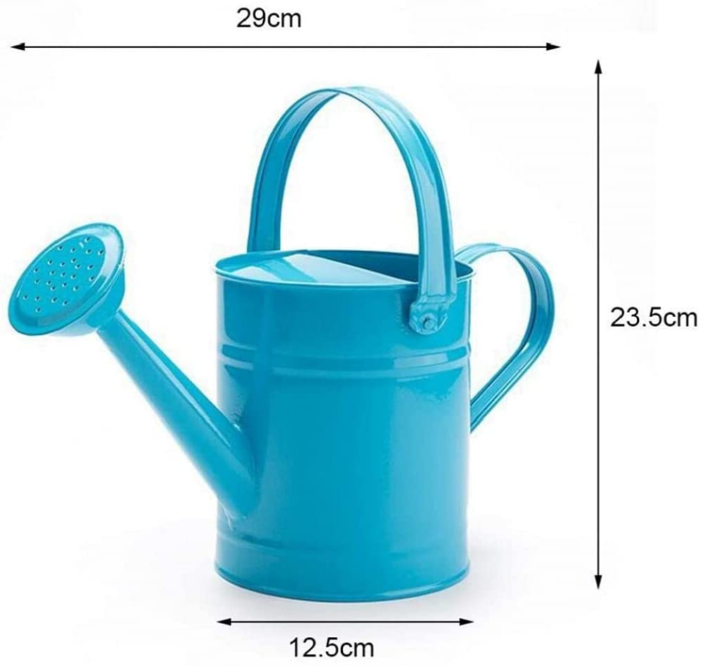 Annaffiatoio in Metallo Annaffiatoio da Giardino Secchio per Annaffiare in Ferro Color Caramella Spolverare in Latta Bollitore per Piante da Giardino Fiori-Blue