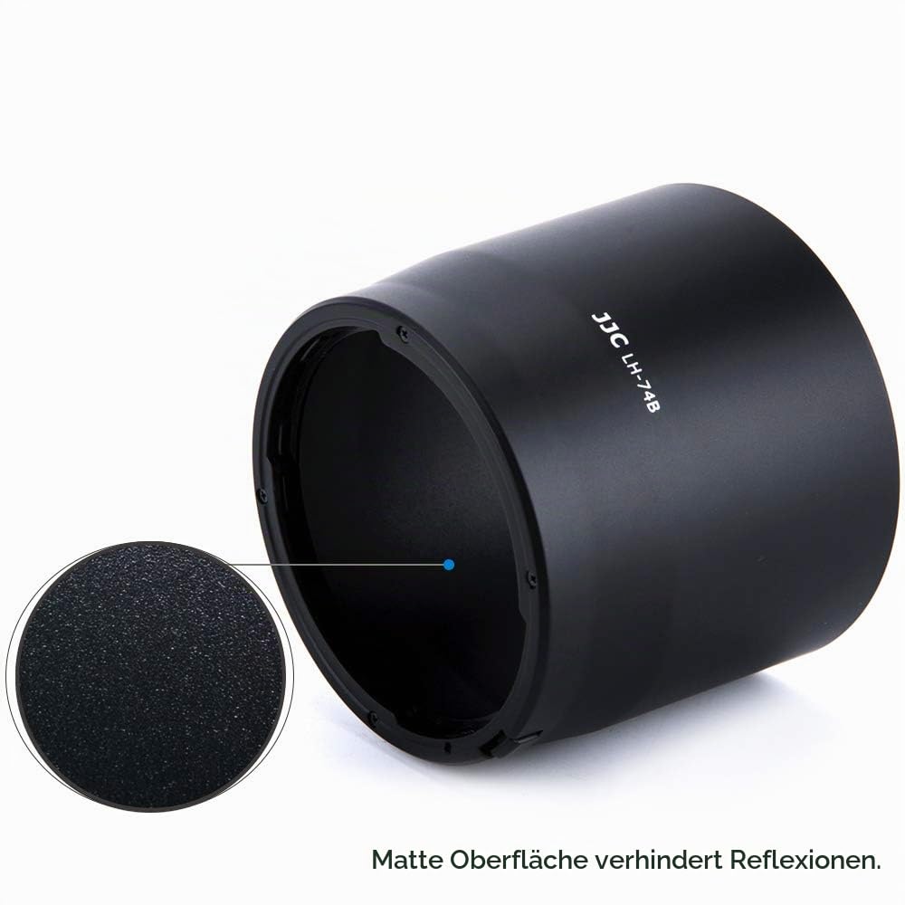 JJC Gegenlichtblende mit 67mm UV-Filter für Canon EF 70-300mm F4-5.6 is II/RF 100-400mm F5.6-8 is Objektiv, Ersetzt Canon ET-74B Gegenlichtblende