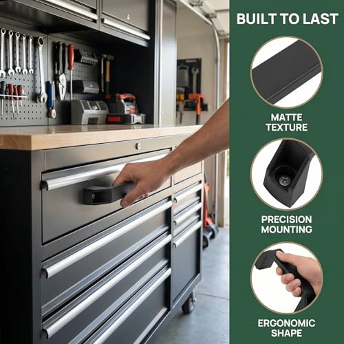 EAAGHK 6 Stück Möbelgriffe Schwarz 14cm x 4cm, Bügelgriff mit Bohrlocherabstand 120 mm Möbelgriffe Schrankgriffe Schubladen Knöpfe Tragegriff aus Kunststoff für Küchenschränke Kleiderschrank