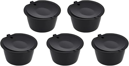 YEmirth 5 cápsulas de café recargables de 17fl oz cápsulas de café reutilizables soporte de café permanente de metal compatible con máquinas Dolce