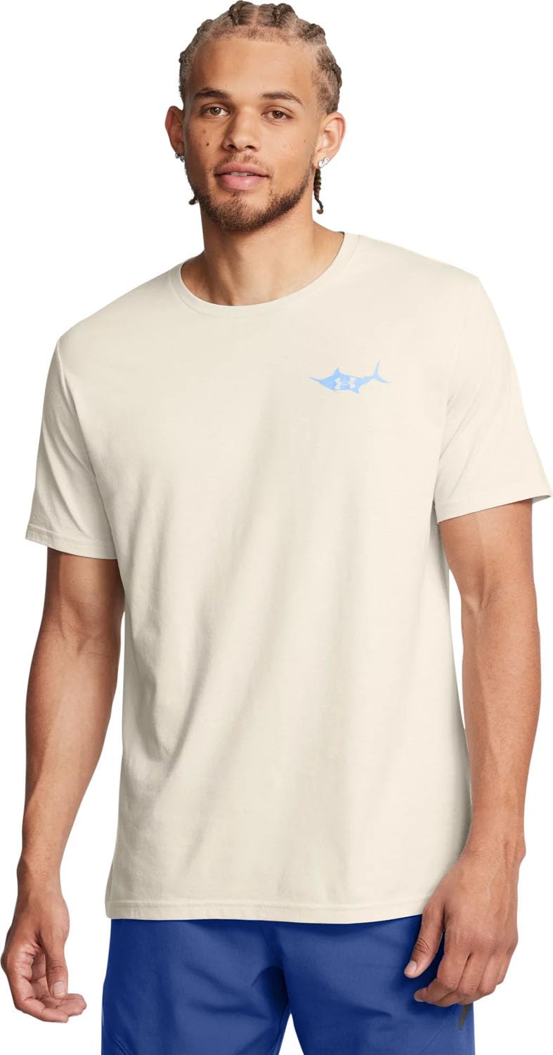 Under Armour 1382907-110-MD Men's UA Marlin Short Sleeve Summit White MD