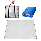TIVCYI レジャーシート アルミシート 銀マット 厚手 キャンプ用 アルミマット テントマット100cm/150cm/200cm/250cm×200cm (超軽量/断熱/保温) キャンプマット 防水 災害 ピクニック 花見 花火大会 運動会 遠足 海やプールなど(250cm×200cm）