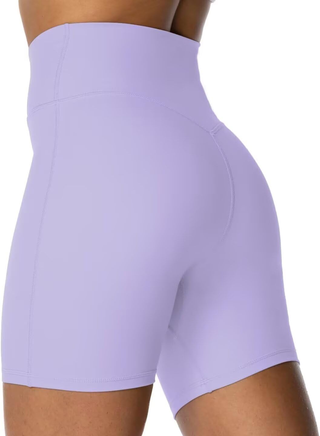 Sunzel Crossover Biker Shorts for Women, No Front Seam V High Waist Yoga Workout Gym Shorts with Tummy Control - Image 2