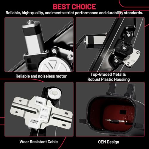 BDFHYK 751-580 Power Window Regulator with Motor Rear Right Compatible with GMC Acadia 2013-2016，Buick Enclave 2013-2016, Chevrolet Traverse 2013-2016 by BDFHYK - Image 5