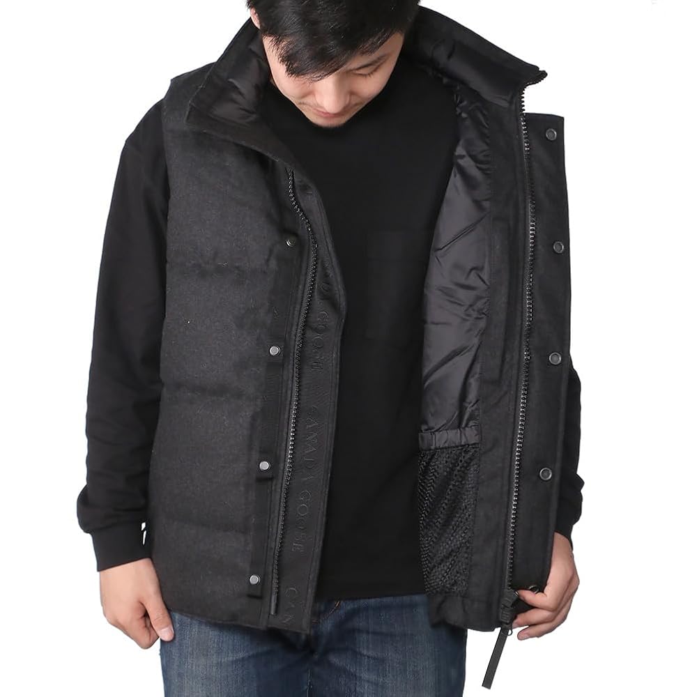 Amazon | [カナダグース] ダウンベスト メンズ ブラックレーベル