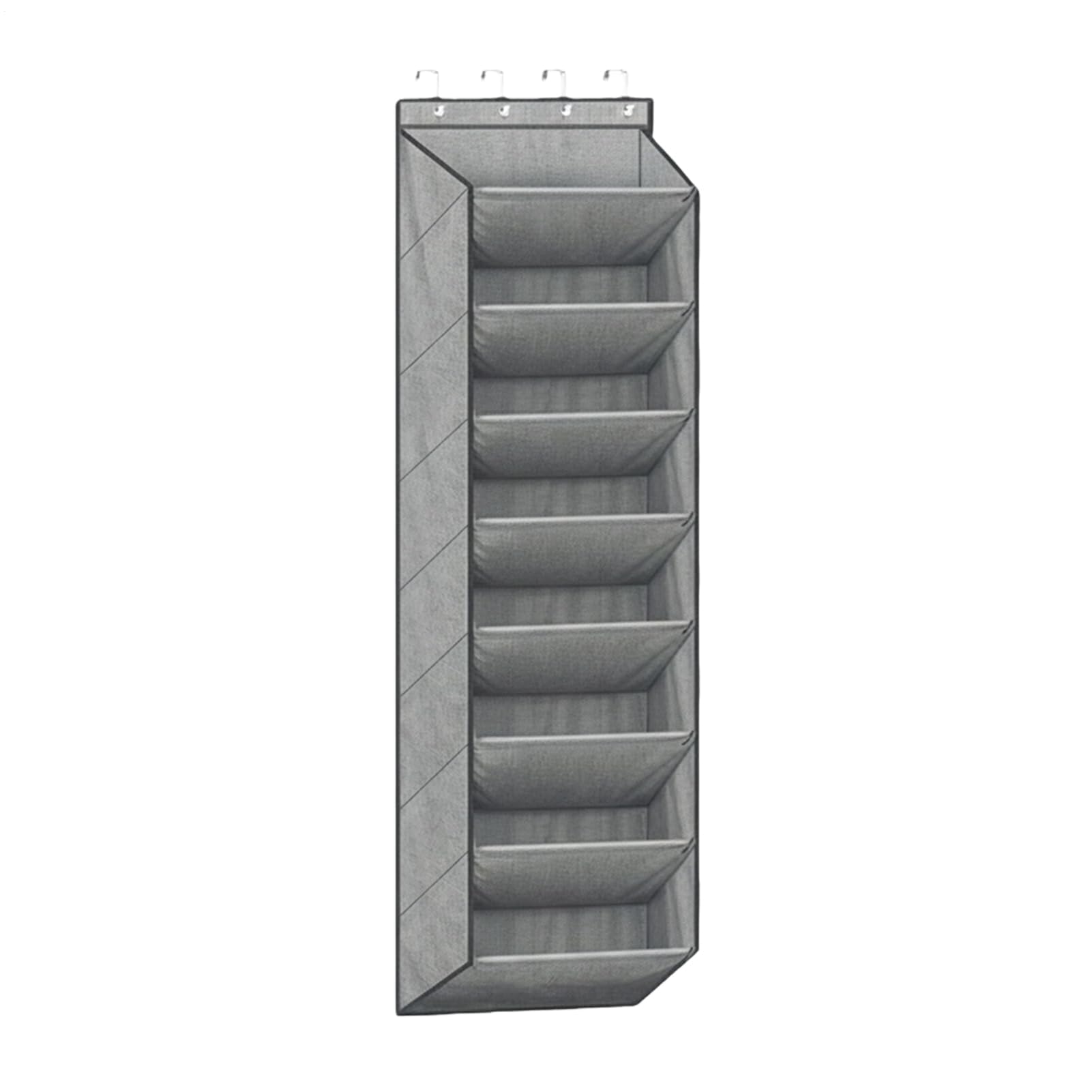 SVFOEBJM 8 Tier Wall Hanging Shoe Rack Over Door Shoe Rack | Closet Shoe Organizer with Large Deep Pockets | For Closet Wall Door Bedroom Dorm Camper Van Boots