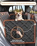 UPAWPIA Hundedecke Auto Rückbank 100% Wasserdicht Kratzfeste Autoschondecke Hund Rücksitz mit Seitenschutz und Sichtfenster Hundematte Auto Rückbank Universal für PKWs LKWs und SUV mit Sicherheitsgurt