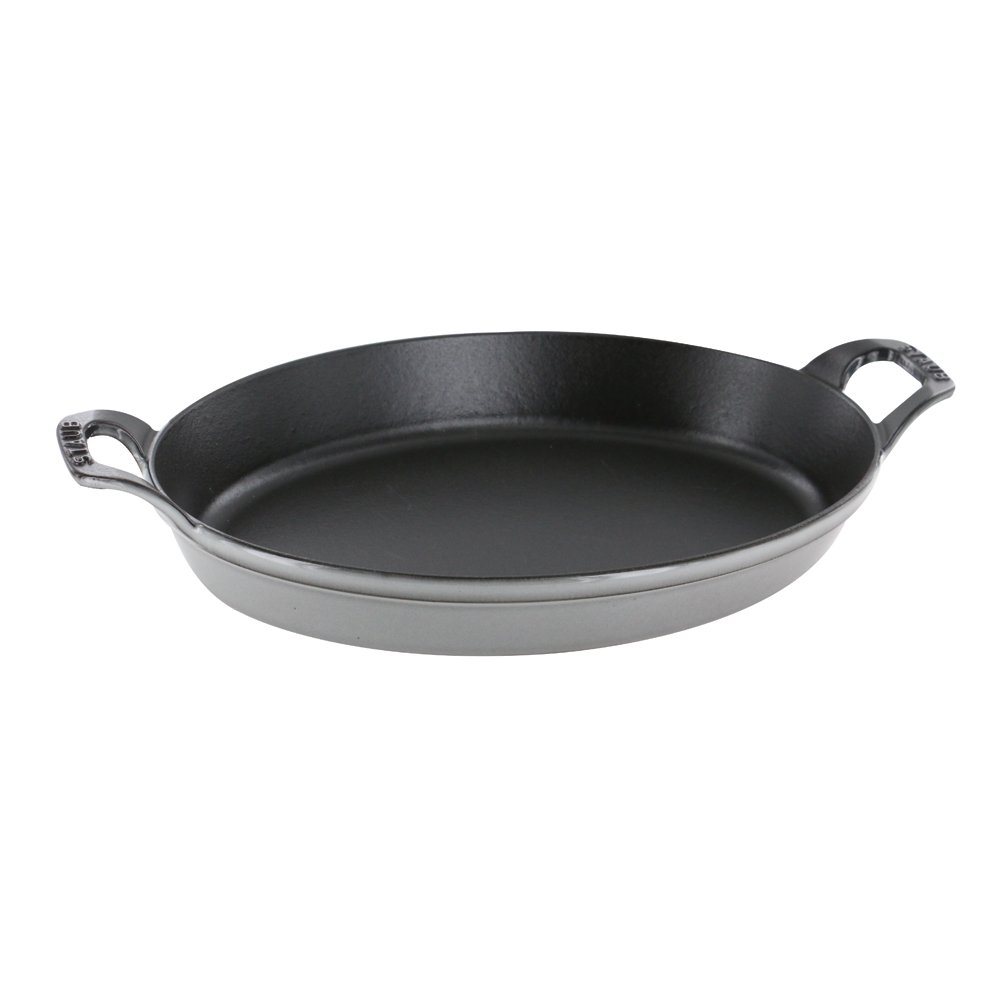STAUB Graphite Grey Oval Baking Dish