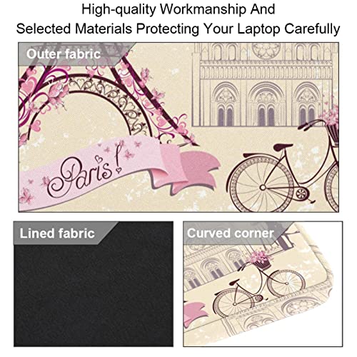 Maletín messenger portátil con diseño multicolor de París y protección acolchada delgada 3