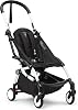 Stokke YOYO3 frame, white - textile set not included - with 5-point harness, multi-position adjustable backrest, awning extensions, padded shoulder strap and protective storage bag