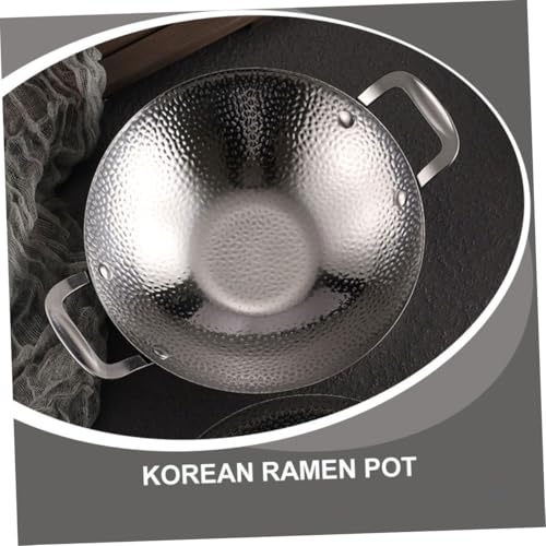 Wok de acero inoxidable con doble asa resistente al calor miniatura 7