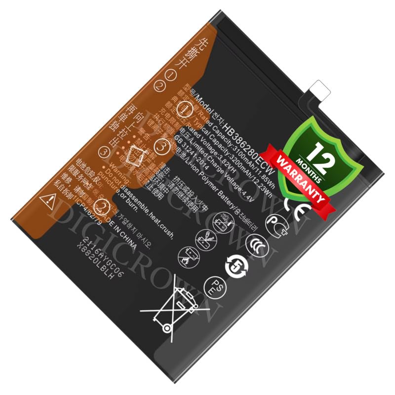 Image of Original HB386280ECW Battery Compatible for Huawei P10 (VTR-L29, VTR-AL00, VTR-TL00, VTR-L09) | Honor 9 (STF-AL00, STF-AL10, STF-AL10, STF-TL10, STF-L09, STF-L09S) - (3200mAh) - 1 Year Warranty