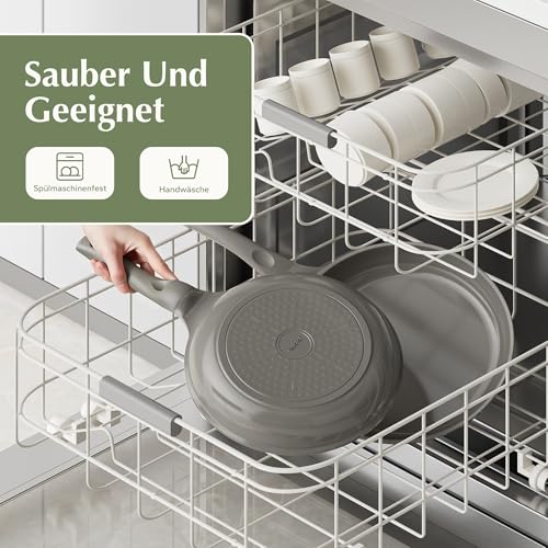 Redchef Antihaft Beschichtet Bratpfanne 24cm, Keramik Pfanne Induktion, Omelette Pfanne, PTFE-frei PFAS-frei PFOA-frei, Kratzfest Spülmaschinenfest 6