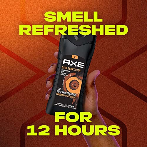 Image of AXE Dark Temptation 3-in-1 Body, Face & Hair Wash| Irresistible Chocolate Fragrance | Cleanses & Refreshes | Combo of 3| 400 ml