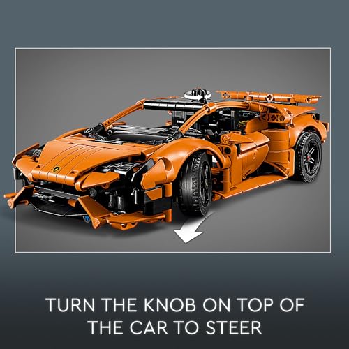 Image of LEGO Technic Lamborghini Huracan Tecnica Orange Toy Cars - Building Toys for Kids, Boys & Girls, Ages 9+ - Lamborghini Toy Car W / V10 Engine & Steering - Gift Ideas for Birthdays - 42196