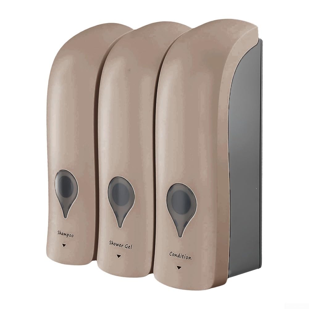 Dispensador de jabón de montaje en esquina 900ml Capacidad total Baño (Oro)