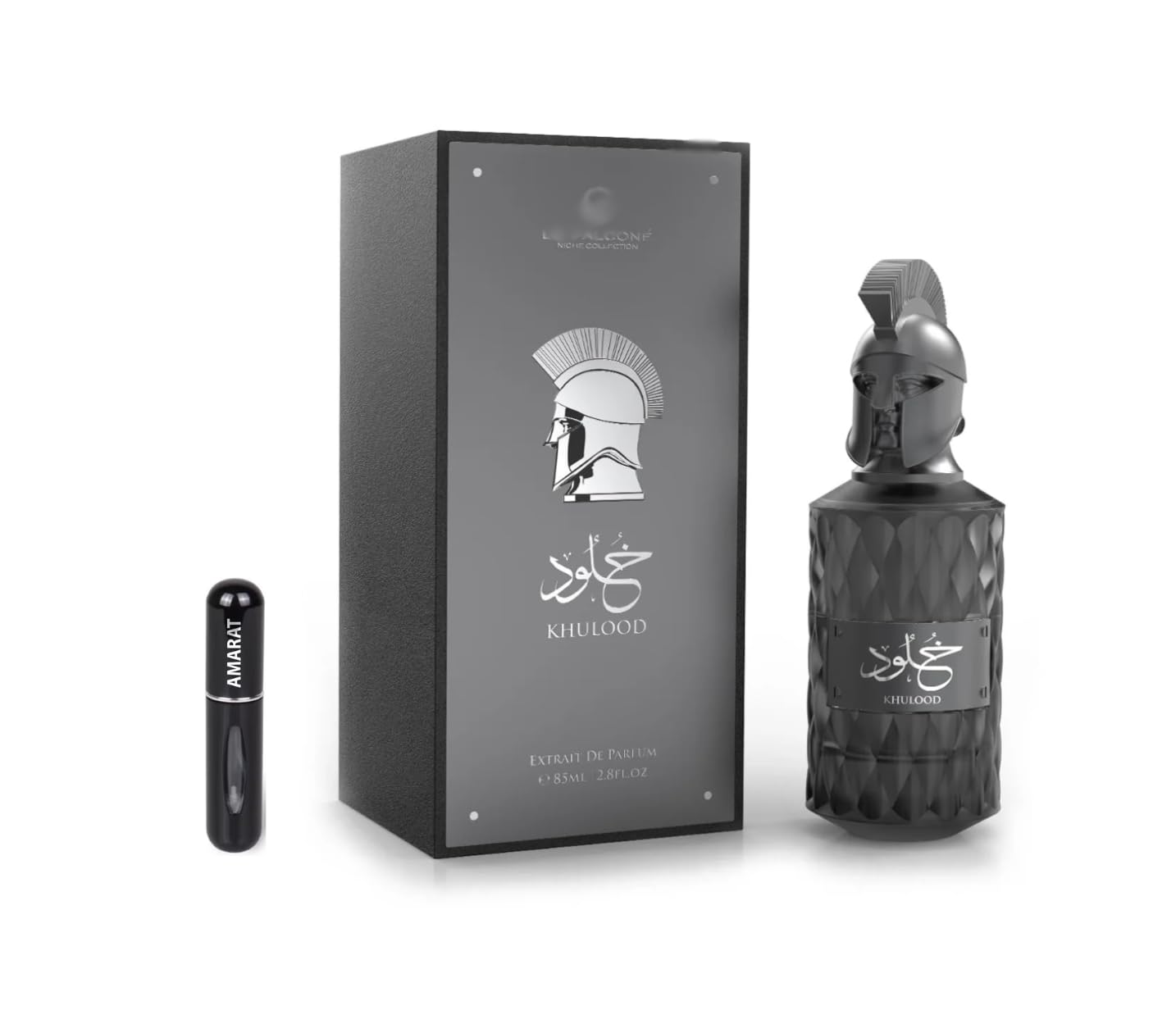 Perfume Khulood Extrait de Parfum 85ml, Perfume Árabe Unisex de Larga Duración, Incluye Atomizador Recargable, Fragancia Fresca y Amaderada con Notas de Piña, Manzana Verde y Almizcle Blanco (Khulood)