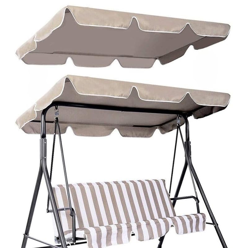 Toit De Balancelle De Jardin, Toit De Rechange Pour Balancelle De Jardin Terrasse Ou Patio 3 Places, Housse De Remplacement Extérieure, Imperméable Et...