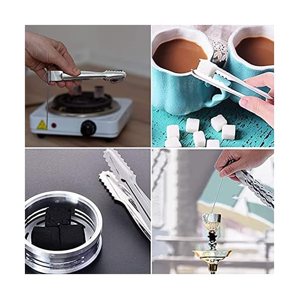 4 Stück Zange für Shisha Edelstahl Metall Zangen Zangen Wasserpfeife ​Tabakzange Edelstahl Metall Zangen für Tabak… – Bild 8