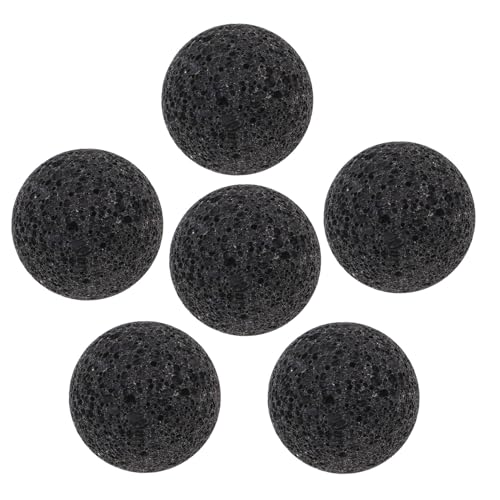 UPKOCH 6 Stück Vulkansteine ​​Aromatherapie Diffusor Massagesteine ​​Dampfbad Saunasteine ​​Saunaofensteine ​​Saunasteine ​​Für Nasssauna Ätherische Öle Duftsteine ​​Schwarz