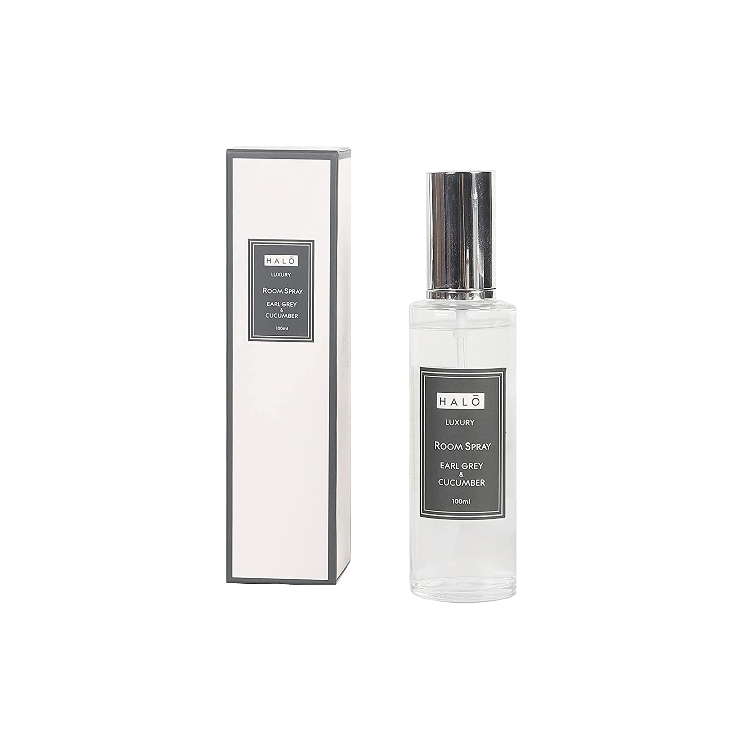 Sleepdown Halo Relaxation Fragrance Room Spray | Earl Grey and Cucumber Essential Spritzer Home Air Freshener Mist (100ml)