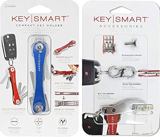 KeySmart - Compact Key Holder and Keychain Organizer (w/Expansion Pack-14 Keys, Quick Disconnect and Bottle Opener)