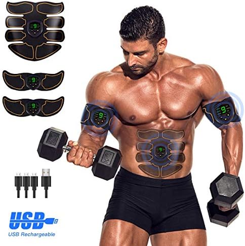 Abs Stimulator Ab Stimulator Recharge Muscle Toner Trainer Ultimate Abs Stimulator for Men Women Abdominal Work Out Ads Power Fitness Abs Muscle Training Gear ABS Workout Equipment Portable