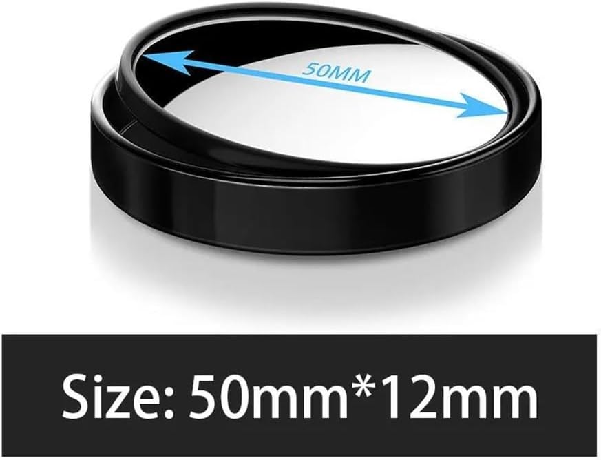 2 Pcs Frameless Auxiliary Rearview Mirror Auto Motorcycle Universal Wide Angle Adjustable Small Mirrors Blind Spot Mirrors